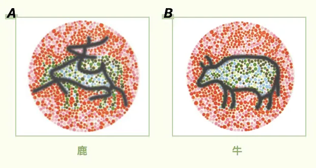 色弱测试图鹿和牛图片